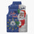 Cape Verde Christmas Sleeveless Puffer Jacket Black Santa Felix Natal - Wonder Print Shop