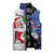 Cape Verde Christmas Sleeveless Puffer Jacket Black Santa Felix Natal - Wonder Print Shop