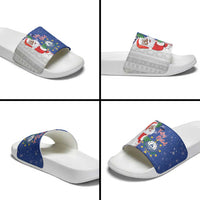 Cape Verde Christmas Slide Sandals Black Santa Felix Natal - Wonder Print Shop