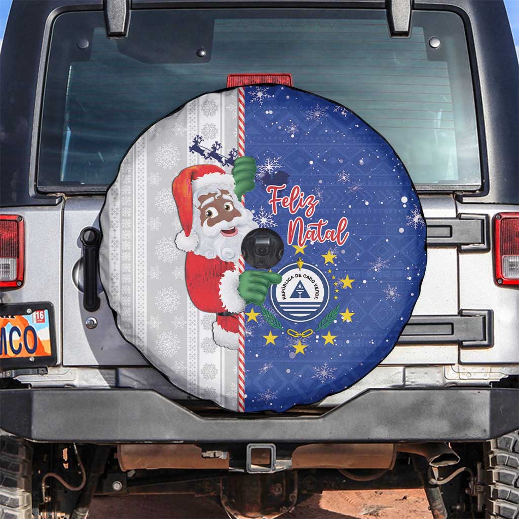 Cape Verde Christmas Spare Tire Cover Black Santa Felix Natal - Wonder Print Shop