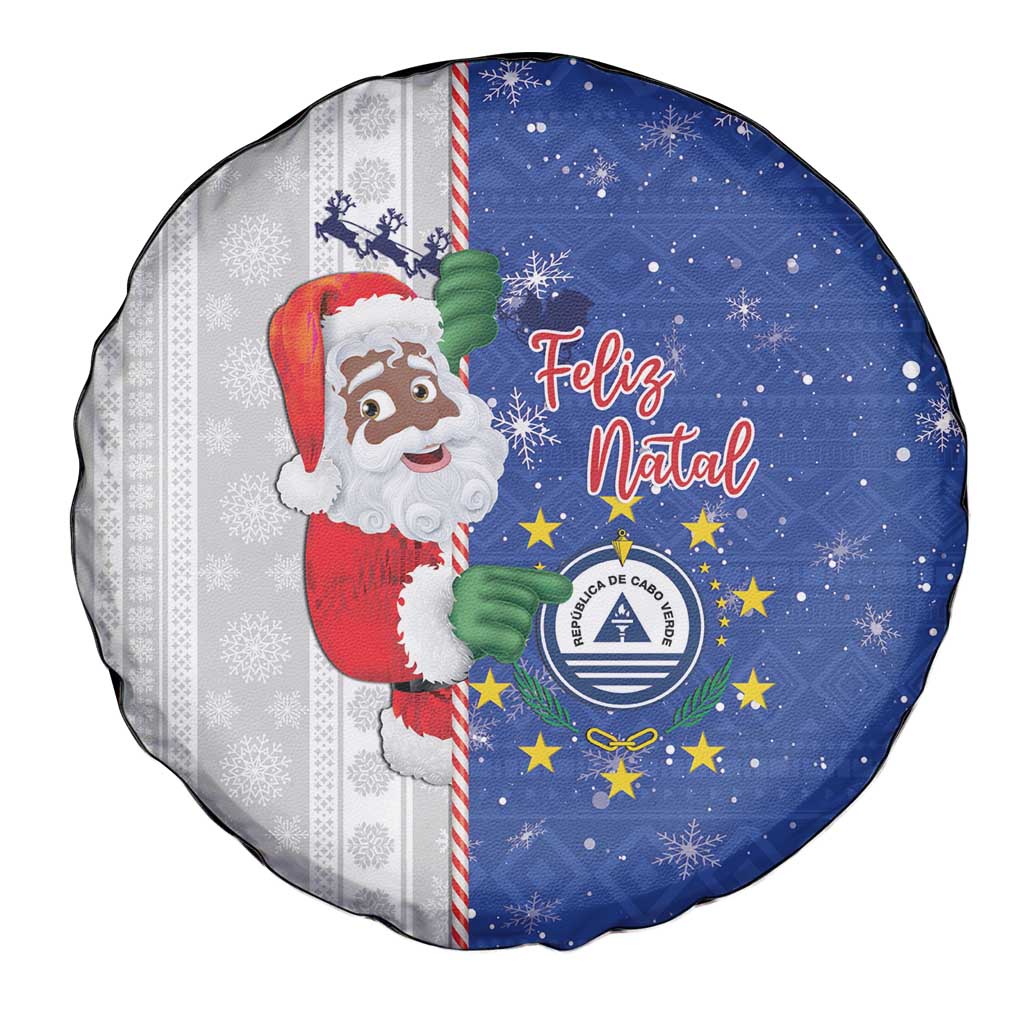 Cape Verde Christmas Spare Tire Cover Black Santa Felix Natal - Wonder Print Shop