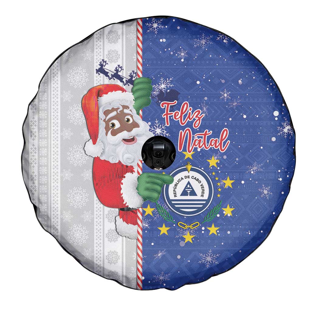 Cape Verde Christmas Spare Tire Cover Black Santa Felix Natal - Wonder Print Shop