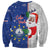 Cape Verde Christmas Sweatshirt Black Santa Felix Natal - Wonder Print Shop