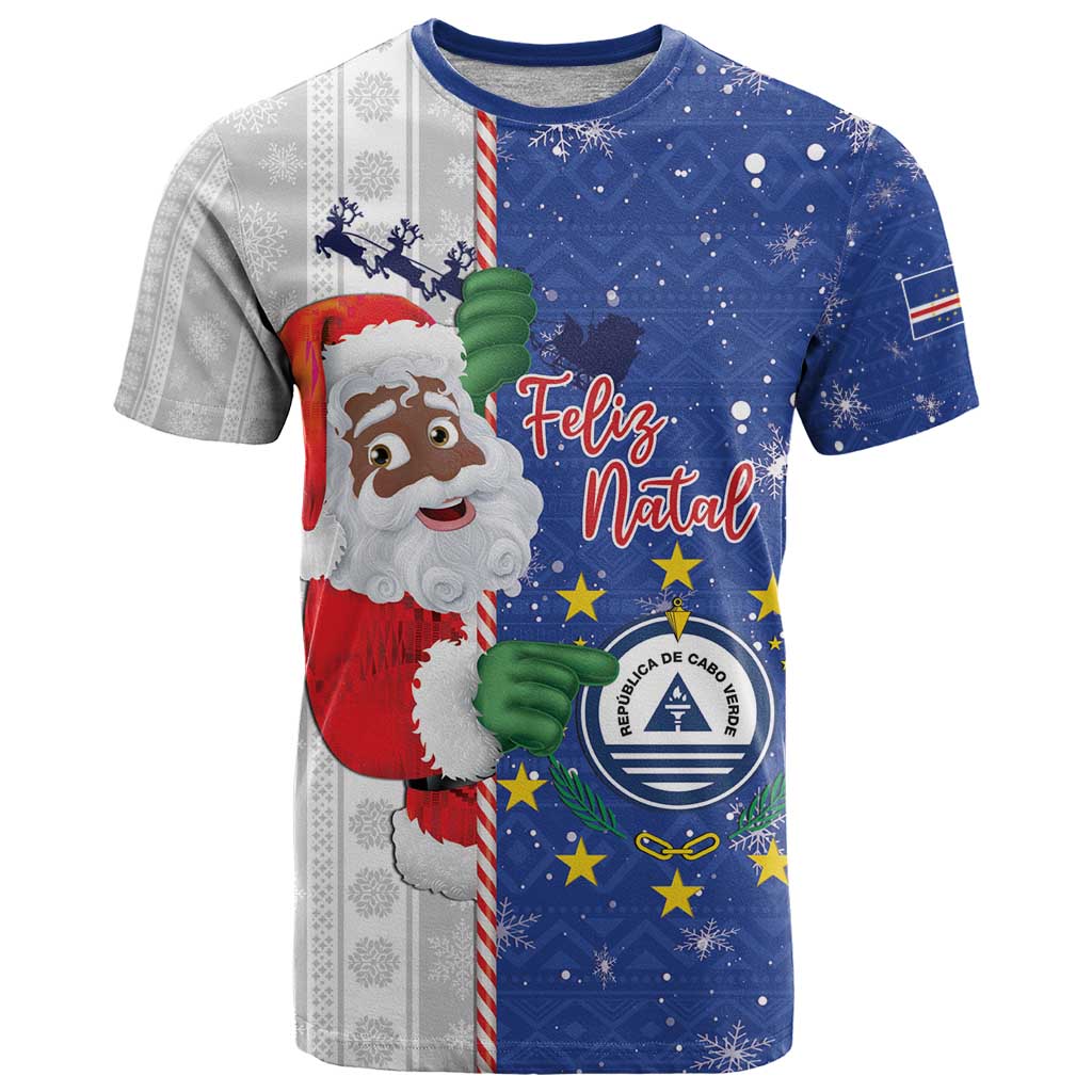 Cape Verde Christmas T Shirt Black Santa Felix Natal - Wonder Print Shop