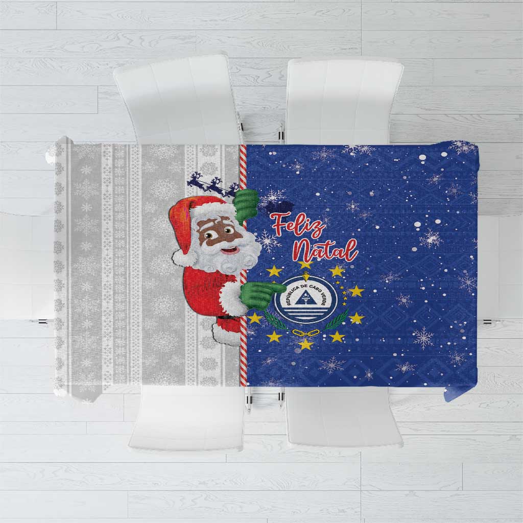 Cape Verde Christmas Tablecloth Black Santa Felix Natal - Wonder Print Shop