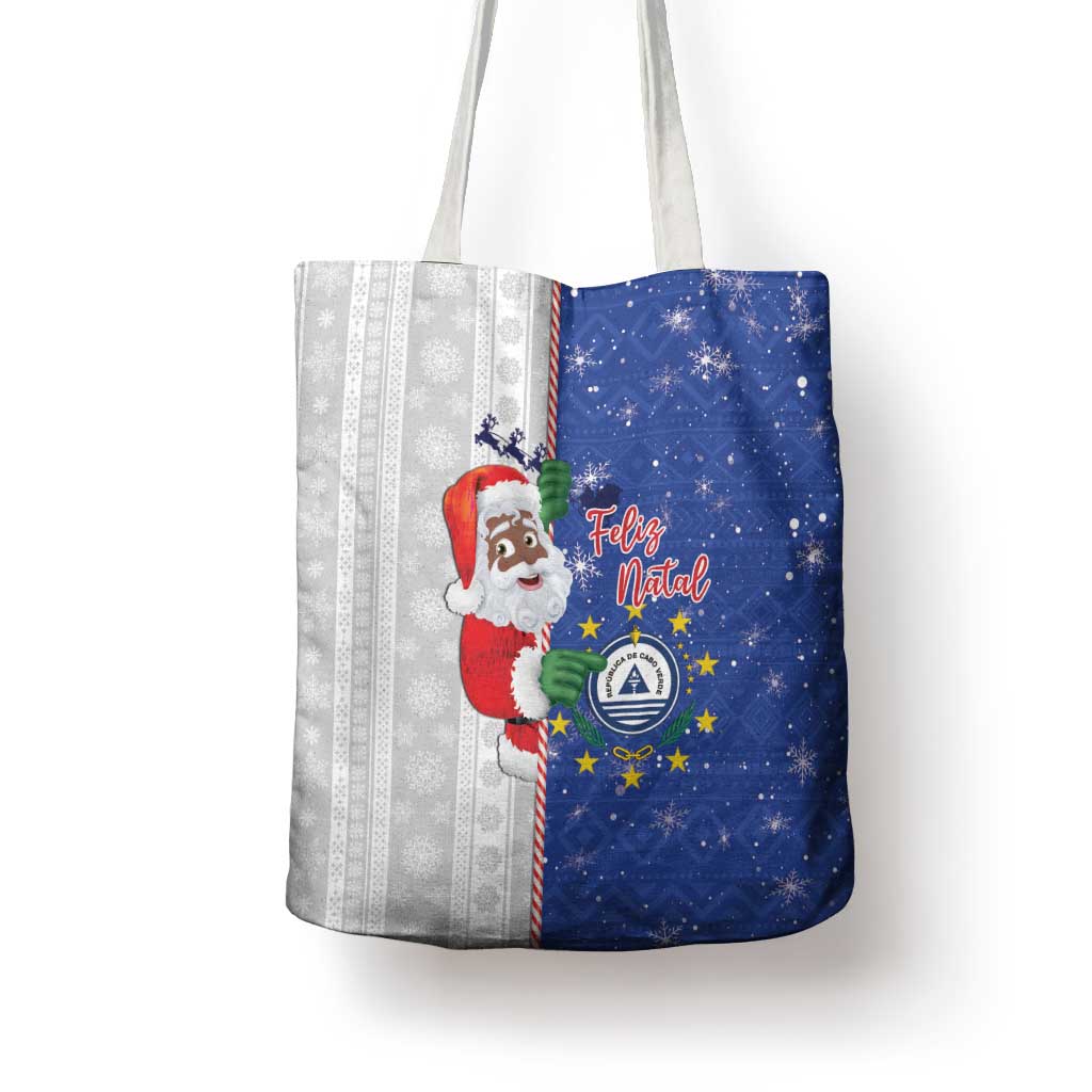 Cape Verde Christmas Tote Bag Black Santa Felix Natal - Wonder Print Shop
