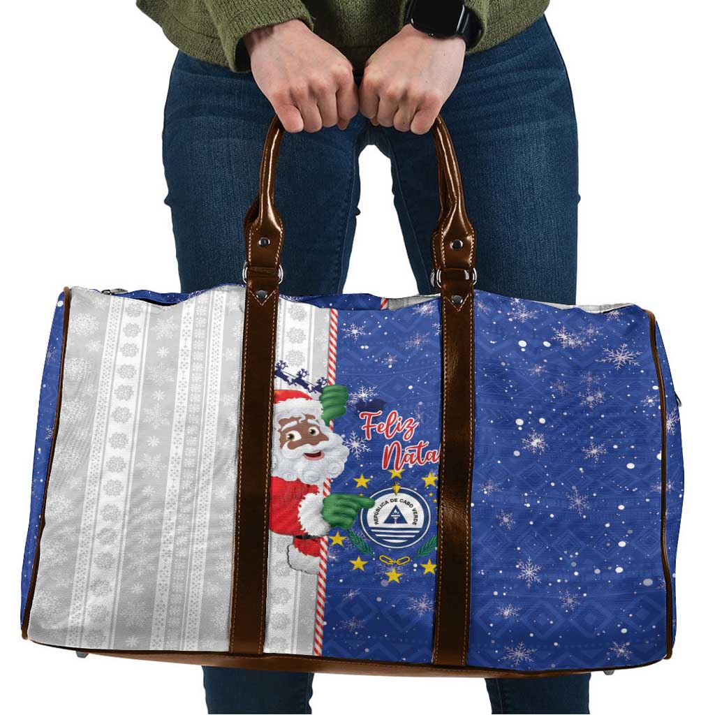 Cape Verde Christmas Travel Bag Black Santa Felix Natal - Wonder Print Shop