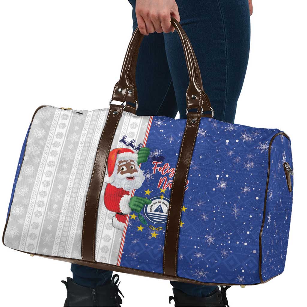 Cape Verde Christmas Travel Bag Black Santa Felix Natal - Wonder Print Shop