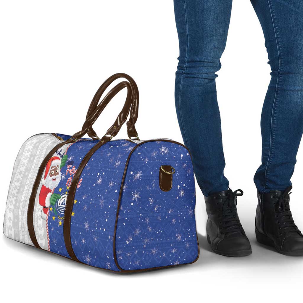 Cape Verde Christmas Travel Bag Black Santa Felix Natal - Wonder Print Shop