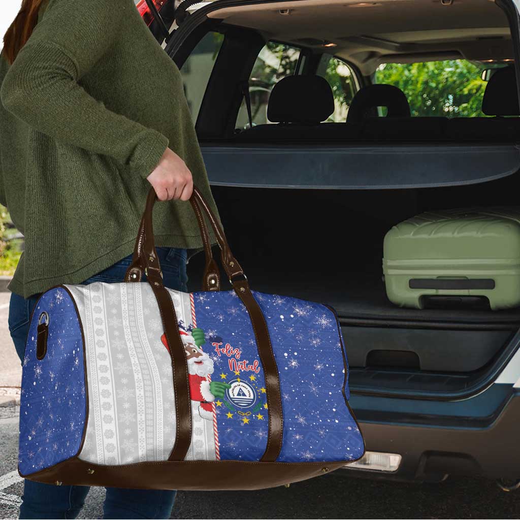 Cape Verde Christmas Travel Bag Black Santa Felix Natal - Wonder Print Shop