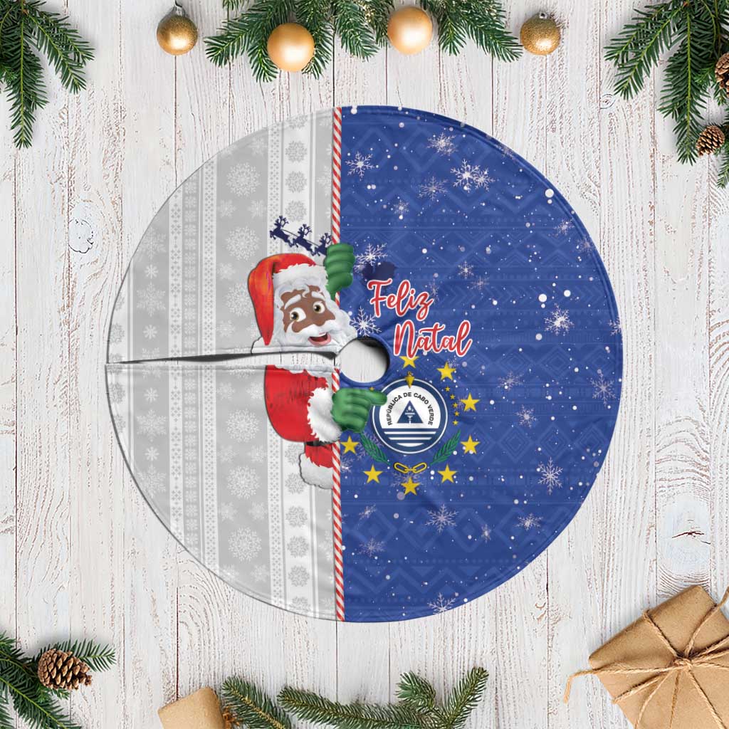 Cape Verde Christmas Tree Skirt Black Santa Felix Natal - Wonder Print Shop