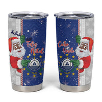 Cape Verde Christmas Tumbler Cup Black Santa Felix Natal - Wonder Print Shop
