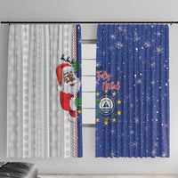 Cape Verde Christmas Window Curtain Black Santa Felix Natal - Wonder Print Shop