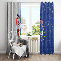 Cape Verde Christmas Window Curtain Black Santa Felix Natal - Wonder Print Shop