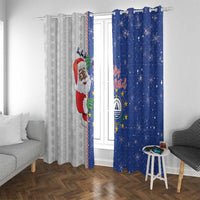 Cape Verde Christmas Window Curtain Black Santa Felix Natal - Wonder Print Shop