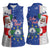 Cape Verde Christmas Women Sleeveless Polo Shirt Black Santa Felix Natal - Wonder Print Shop