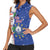 Cape Verde Christmas Women Sleeveless Polo Shirt Black Santa Felix Natal - Wonder Print Shop