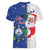Cape Verde Christmas Women V-Neck T-Shirt Black Santa Felix Natal - Wonder Print Shop