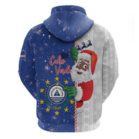 Cape Verde Christmas Zip Hoodie Black Santa Felix Natal - Wonder Print Shop
