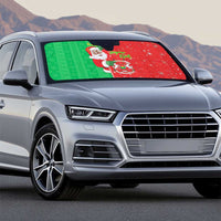 Burkina Faso Christmas Auto Sun Shade Black Santa Joyeux Noel - Wonder Print Shop