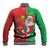 Burkina Faso Christmas Baseball Jacket Black Santa Joyeux Noel - Wonder Print Shop