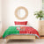 Burkina Faso Christmas Bedding Set Black Santa Joyeux Noel - Wonder Print Shop