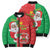 Burkina Faso Christmas Bomber Puffer Jacket Black Santa Joyeux Noel - Wonder Print Shop
