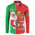 Burkina Faso Christmas Button Sweatshirt Black Santa Joyeux Noel - Wonder Print Shop