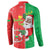 Burkina Faso Christmas Button Sweatshirt Black Santa Joyeux Noel - Wonder Print Shop