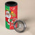 Burkina Faso Christmas 4 in 1 Can Cooler Tumbler Black Santa Joyeux Noel - Wonder Print Shop