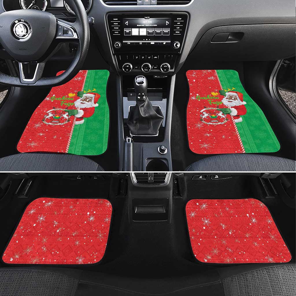 Burkina Faso Christmas Car Mats Black Santa Joyeux Noel - Wonder Print Shop