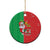 Burkina Faso Christmas Ceramic Ornament Black Santa Joyeux Noel - Wonder Print Shop