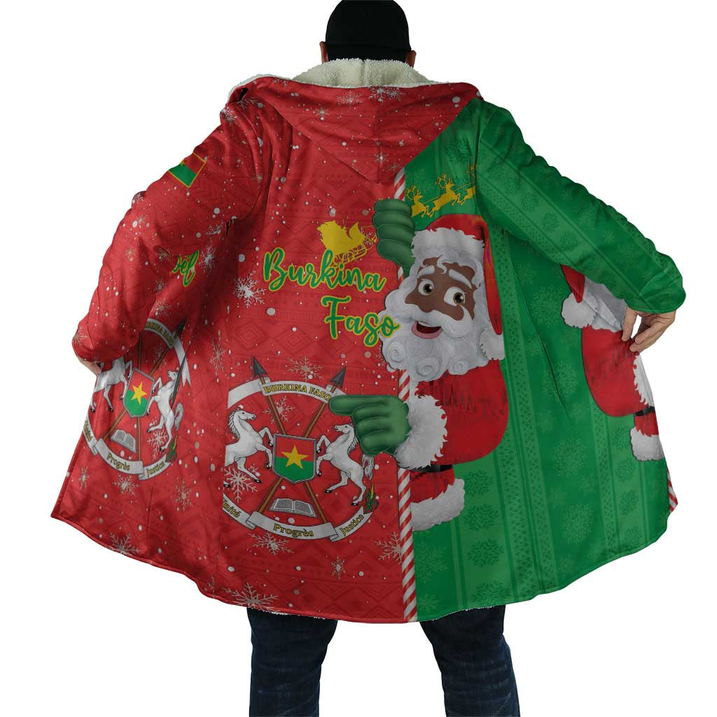 Burkina Faso Christmas Cloak Black Santa Joyeux Noel - Wonder Print Shop