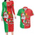 Burkina Faso Christmas Couples Matching Long Sleeve Bodycon Dress and Hawaiian Shirt Black Santa Joyeux Noel - Wonder Print Shop