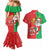 Burkina Faso Christmas Couples Matching Mermaid Dress and Hawaiian Shirt Black Santa Joyeux Noel - Wonder Print Shop