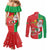 Burkina Faso Christmas Couples Matching Mermaid Dress and Long Sleeve Button Shirt Black Santa Joyeux Noel - Wonder Print Shop