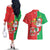 Burkina Faso Christmas Couples Matching Off The Shoulder Long Sleeve Dress and Hawaiian Shirt Black Santa Joyeux Noel - Wonder Print Shop