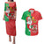 Burkina Faso Christmas Couples Matching Puletasi and Hawaiian Shirt Black Santa Joyeux Noel - Wonder Print Shop