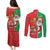 Burkina Faso Christmas Couples Matching Puletasi and Long Sleeve Button Shirt Black Santa Joyeux Noel - Wonder Print Shop