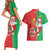 Burkina Faso Christmas Couples Matching Short Sleeve Bodycon Dress and Hawaiian Shirt Black Santa Joyeux Noel - Wonder Print Shop