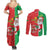 Burkina Faso Christmas Couples Matching Summer Maxi Dress and Long Sleeve Button Shirt Black Santa Joyeux Noel - Wonder Print Shop