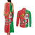 Burkina Faso Christmas Couples Matching Tank Maxi Dress and Long Sleeve Button Shirt Black Santa Joyeux Noel - Wonder Print Shop