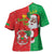 Burkina Faso Christmas Cross Shoulder Shirt Black Santa Joyeux Noel - Wonder Print Shop