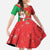 Burkina Faso Christmas Family Matching Long Sleeve Bodycon Dress and Hawaiian Shirt Black Santa Joyeux Noel - Wonder Print Shop