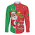 Burkina Faso Christmas Family Matching Long Sleeve Bodycon Dress and Hawaiian Shirt Black Santa Joyeux Noel - Wonder Print Shop
