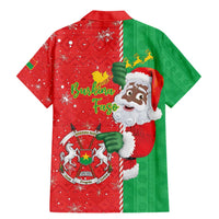 Burkina Faso Christmas Family Matching Mermaid Dress and Hawaiian Shirt Black Santa Joyeux Noel - Wonder Print Shop