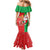 Burkina Faso Christmas Family Matching Mermaid Dress and Hawaiian Shirt Black Santa Joyeux Noel - Wonder Print Shop