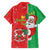 Burkina Faso Christmas Family Matching Off Shoulder Short Dress and Hawaiian Shirt Black Santa Joyeux Noel - Wonder Print Shop