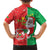 Burkina Faso Christmas Family Matching Short Sleeve Bodycon Dress and Hawaiian Shirt Black Santa Joyeux Noel - Wonder Print Shop