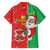 Burkina Faso Christmas Family Matching Short Sleeve Bodycon Dress and Hawaiian Shirt Black Santa Joyeux Noel - Wonder Print Shop